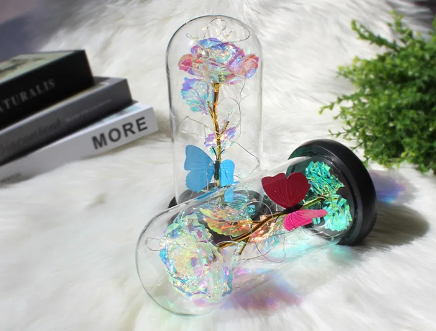 AYOYO OEM Роза День матери подарок для Золотая фольга вечный цветок стеклянное