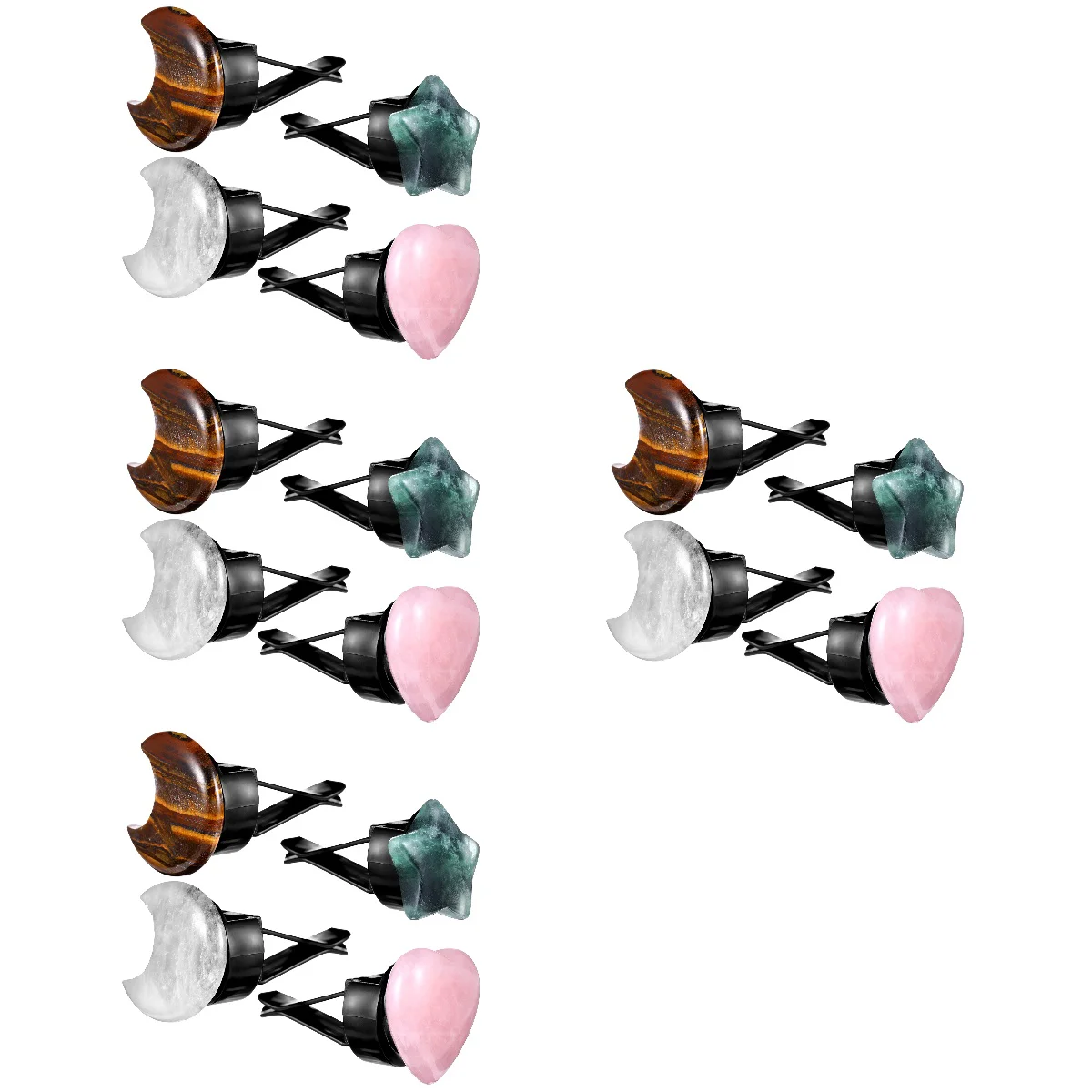 

16 Pcs Car Interior Air Vent Clips Scents Freshener Essential Oil Fragrance Diffuser Clips Automotive Vent Accessories