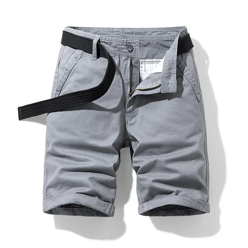 

Pure Cotton Summer Mens Cargo Shorts Boys Casual Pocket Streetwear Plus Size Male Long Bermuda Shorts Blue Green Z092