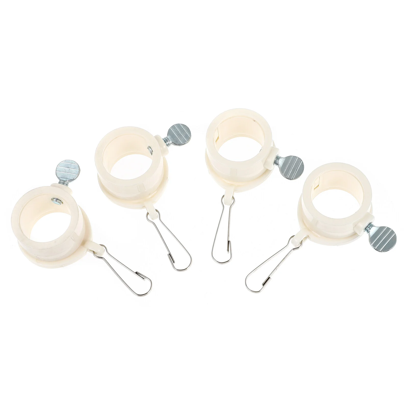 

4 Pcs Flagpole Swivel Ring Rings Adjustable Base Wall Hanging Mounting Clip Pvc Fasteners Rotating Outdoor Sign