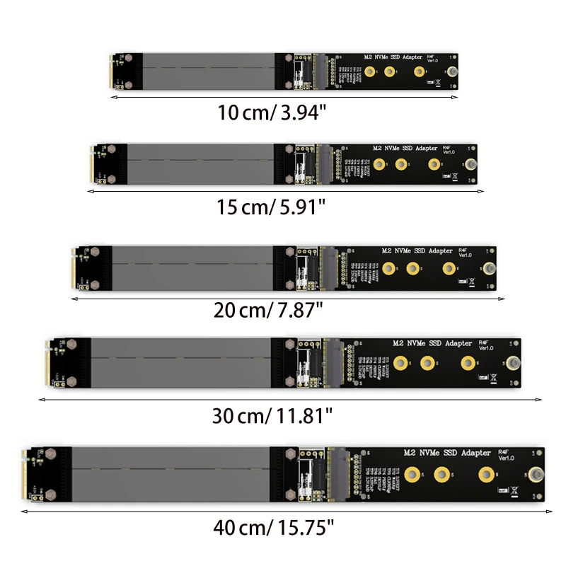 

M.2 NVMe SSD Extension Cable Solid Drive Riser Card R44SF M2 to PCI-Express 3.0 X4 PCIE 32G/bps M Key Extender