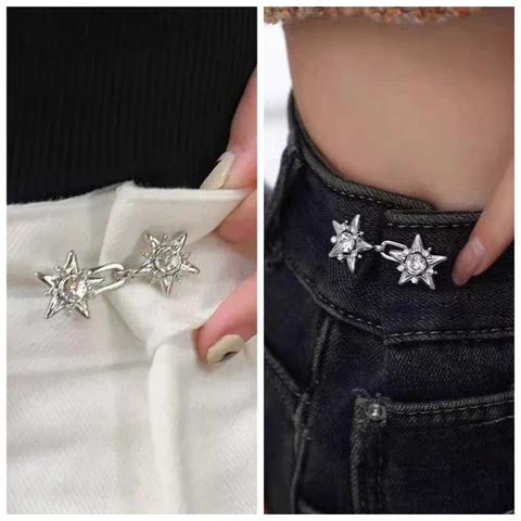 Зажимы для джинсов с кристаллами и звездами