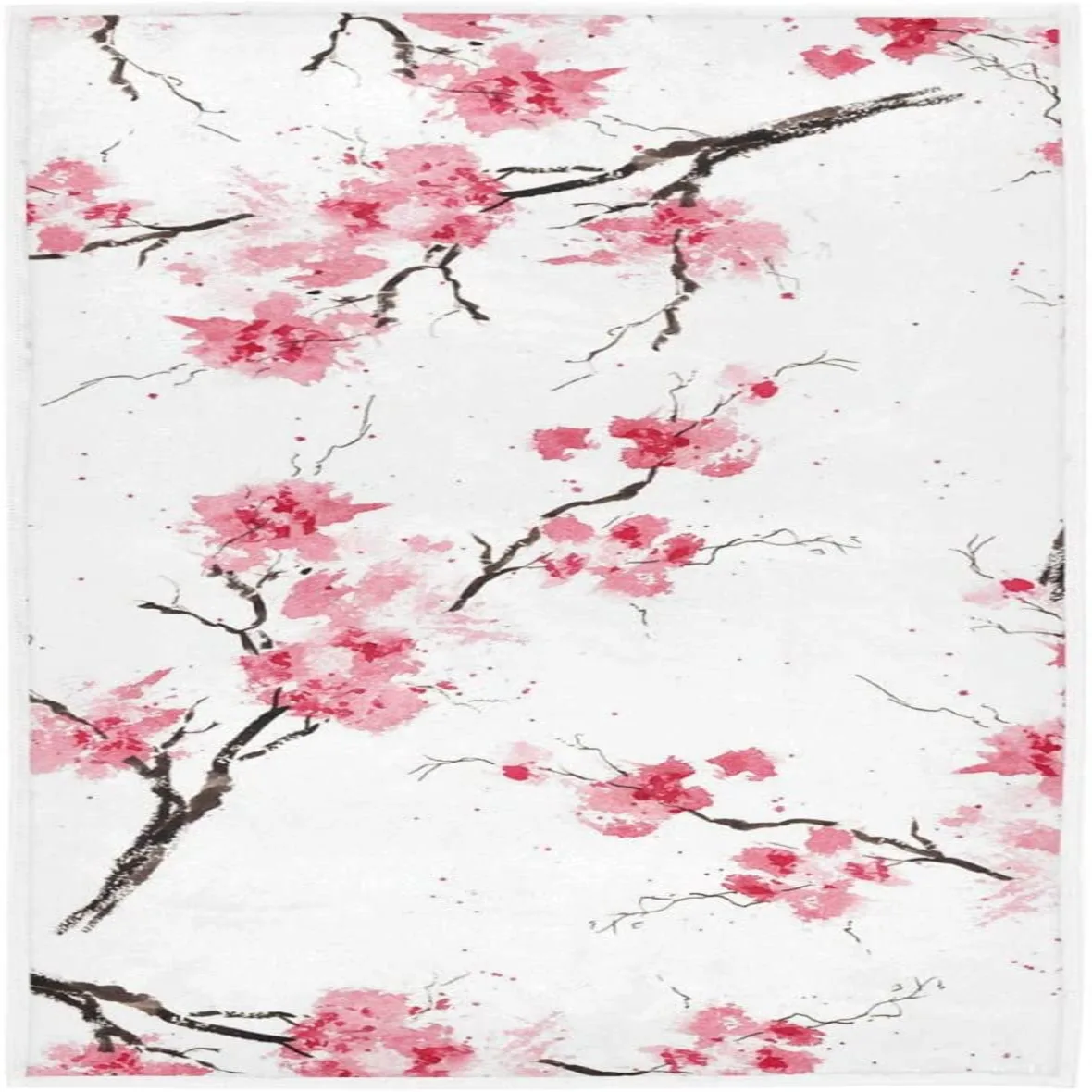 

Pfrewn Cherry Blossoms Quick Drying Towels In Watercolor Pink Floral Sakura Branch Bathroom Towel Soft Quick Drying Towels