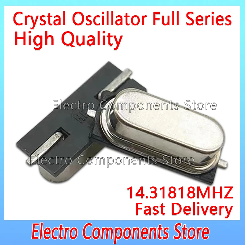 

10PCS HC-49SMD 2P 14.31818MHZ 2Pin 49SMD SMD Quartz Crystal Resonator Passive Oscillator 14.31818M Quartz Crystal Resonator