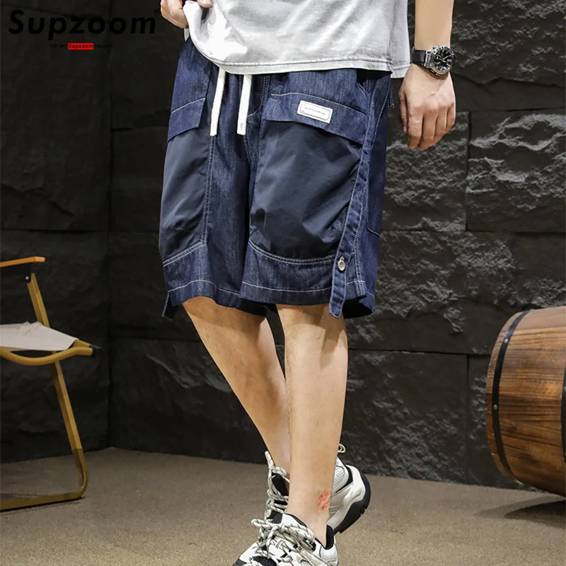 Мужские джинсовые шорты с карманами Supzoom модные летние свободные повседневные