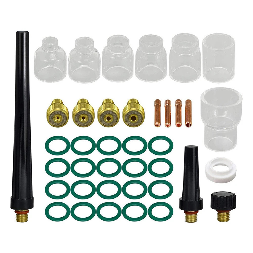 

39pcs TIG Gas Lens Collet Body Pyrex Cup Kit DB SR WP 9 20 25 TIG Welding Torch For DB SR WP 9 20 25 TIG Welding Gun