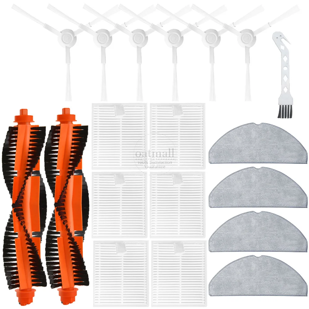 Аксессуары для Xiaomi Robot Vacuum E10 B112 / E10C / E12 / 3C+ C103, запасные части для пылесоса, сменный комплект, расходные материалы, основная щетка, боковая щетка, фильтр НЕРА, насадка для швабры