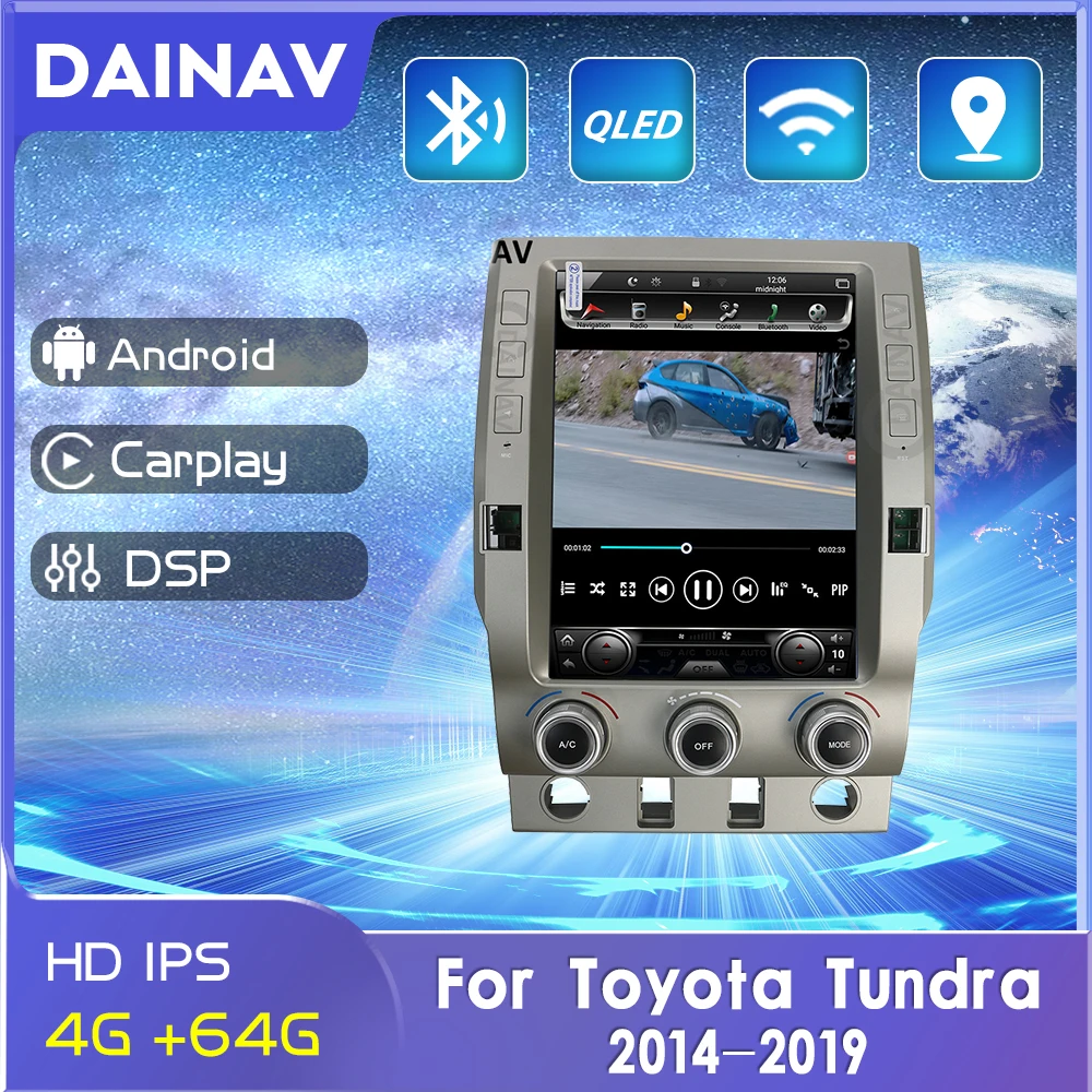 

Telsa Style Car radio For Toyota Tundra 2014-2019 car video players gps auto Car Audio Radio Stereo double din car stereo