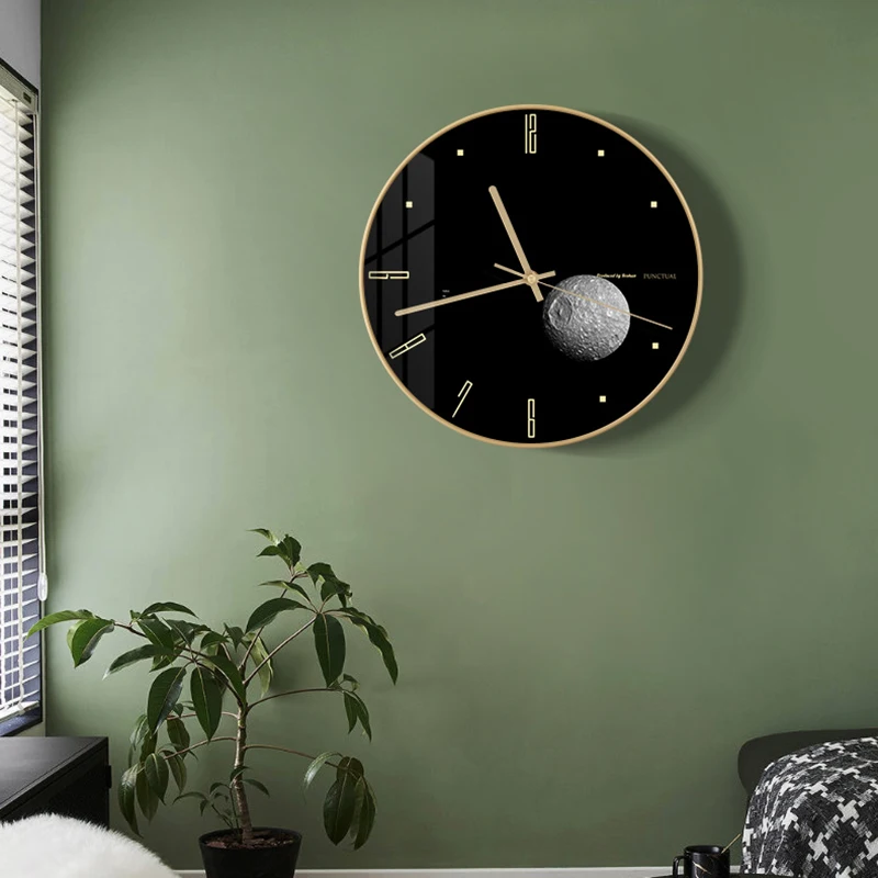 

Nordic Metal Wall Clock Luxury Modern Design Unique Silent Art Wall Sticker Watch Automatic Saat Room Decor for Living Room