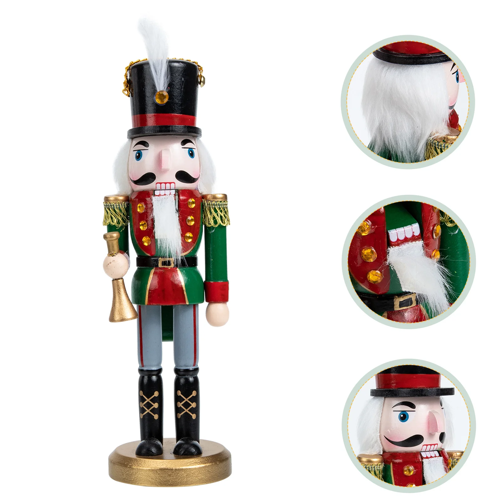 

Nutcracker Christmas Figures Decoration Decorations Soldiernutcrackers Puppets Clearance Set Wood Sculpture Figurine Statue
