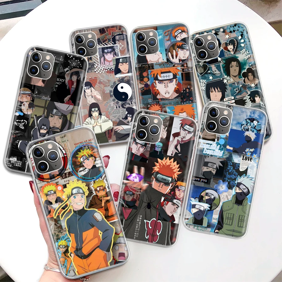 

Japan Naruto Anime Coque Phone Case For iPhone 11 Pro Max 12 Mini 13 7 8 Plus X XR XS SE 2020 6 6S 5 5S Apple Soft Cover