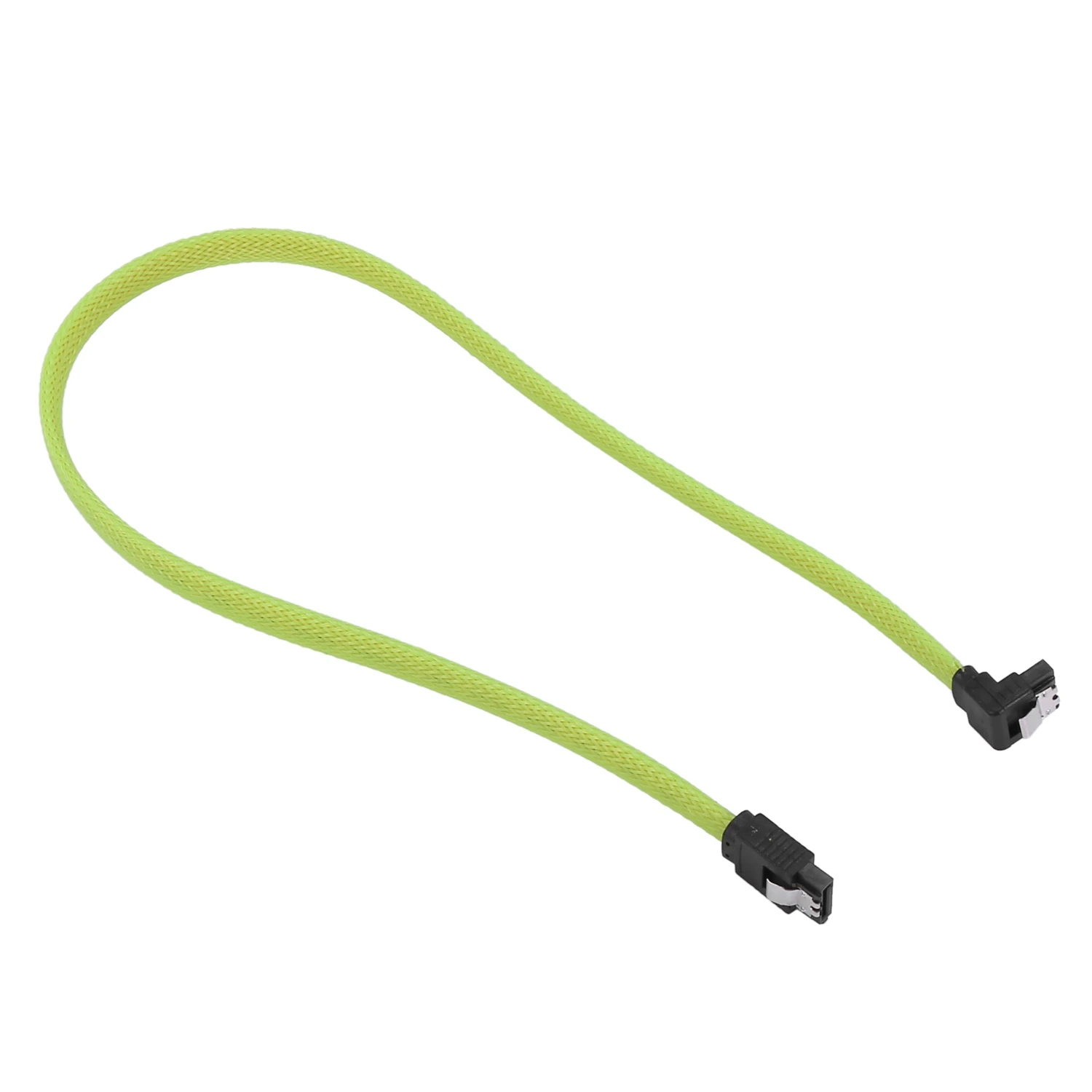 

7-контактный кабель для передачи данных SATA 3,0 III, 50 см, под прямым углом, 6 Гб/с, кабели SSD, шнур для жесткого диска с нейлоновой втулкой (зеленый)