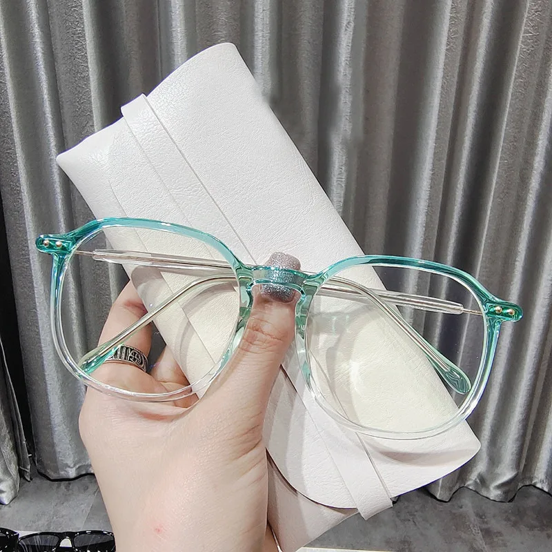 HARKO Blue Light Glasses Big Frame Without Makeup Retro Black Frame Glasses Female Myopia Frame Wind Big Face Slimming Eyeglasse 3 HARKO Blue Light Glasses Big Frame Without Makeup Retro Black Frame Glasses Female Myopia Frame Wind Big Face Slimming Eyeglasse 3