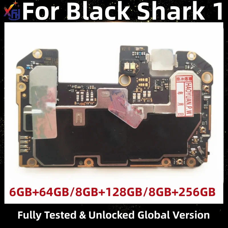 

Материнская плата для Xiaomi-Black Shark 1 SKR-H0, основная плата, 64 ГБ, 128 ГБ, 256 ГБ, разблокирована, материнская плата глобальной версии