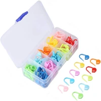 100pc hot sell mix color plastic knitting tools locking stitch markers crochet latch knitting tools needle clip hook