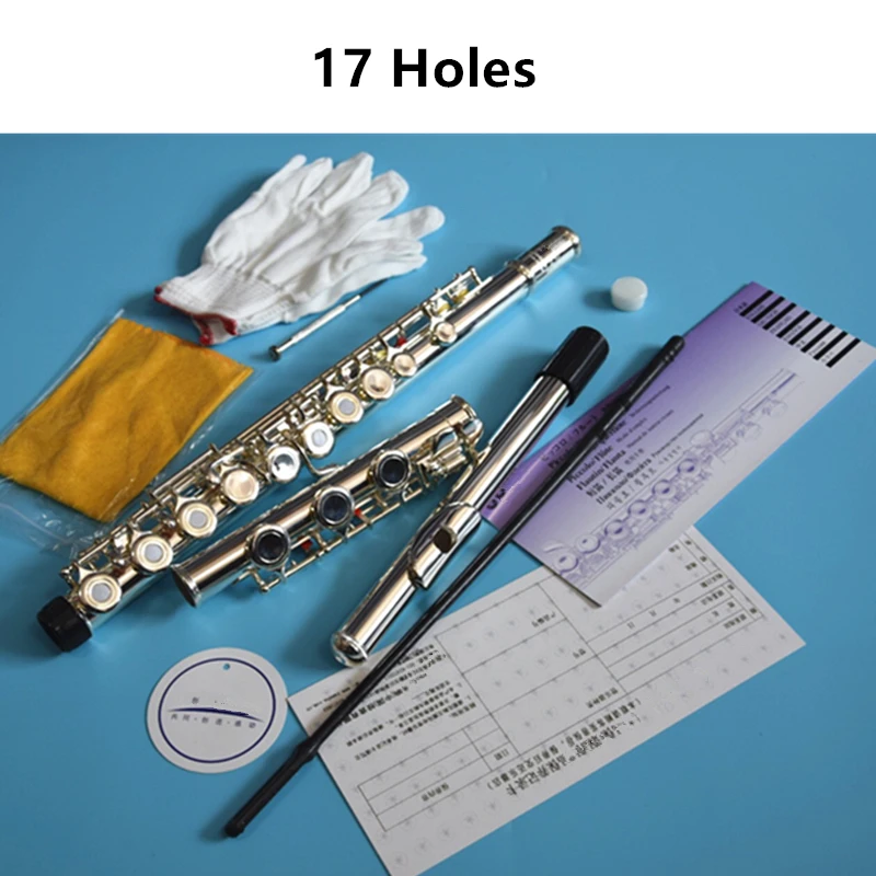 

Top Japan Flute YF-371H 17 Holes Student Flutes Silver Plated Open Hole With E key Flauta Musical instrument