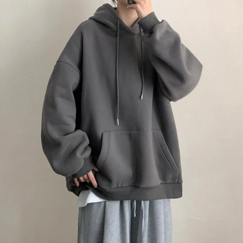 

Осень 2022, мужские толстовки большого размера с капюшоном, Женская хлопковая утепленная свободная толстовка, свитшоты большого размера Y2k с капюшоном в стиле аниме, худи в готическом стиле