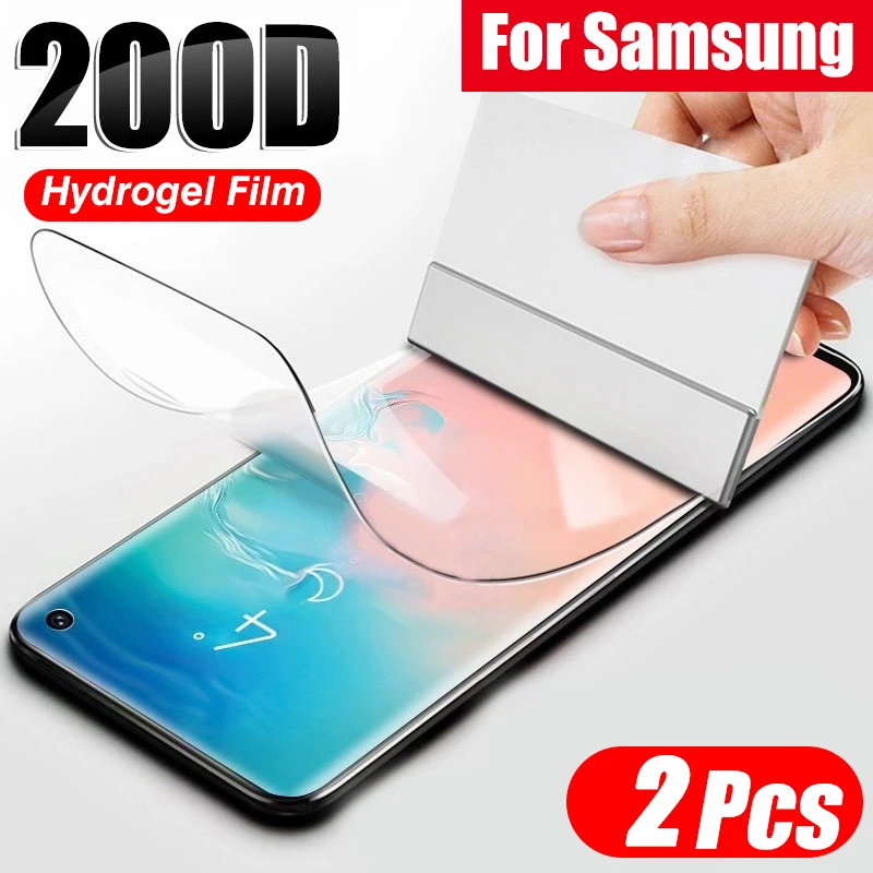 

2Pcs Hydrogel Film For Samsung S21 S20 S10 S9 S8 Plus Note 20 10 9 Ultra Screen Protector For Samsung A12 A32 A51 A52 A72 A71 5G