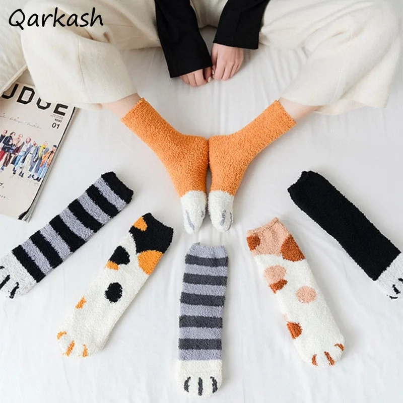 Носки Женские уютные зимние кавайные чулочно-носочные изделия стильные