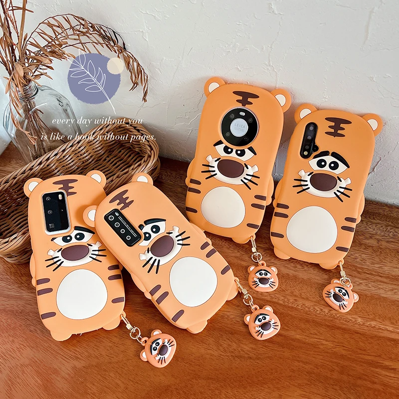 

Cartoon Tiger Soft Silicone Case For Huawei Nova 3 3i 4 5 5i 6 7 7i 8 9 SE Play 5 P30 P40 P50 Y7 Pro Y8P Y9 Prime 2019 Honor 8x