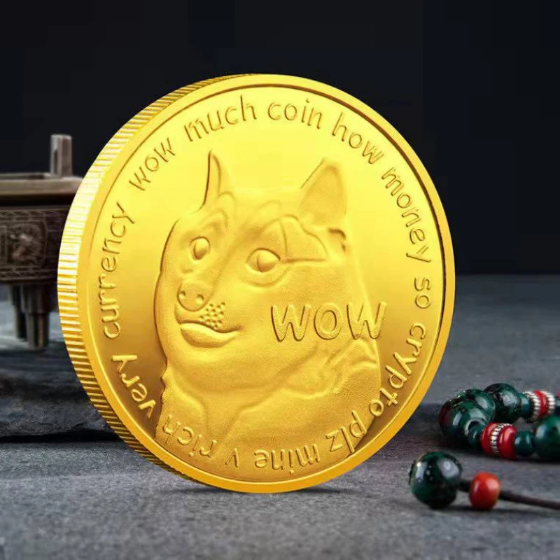 

2022 дешевая новая золотая монета Шиба-ину (шиб), металлические поделки Wow Doge, подарок для парня, монета, необычное покрытие, коллекционные пред...