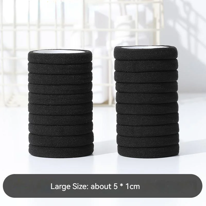 20PCS Large Hair Ties for Thick Hair Black Hair Bands for Women Men and Girls No Damage Stretchy Ponytail Holders for Braids images - 6