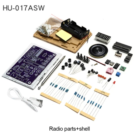 Hu-017A RDA5807S KITS MODULOS DE RÁDIO DE RÁDIO FM Circuitos eletrônicos DIY PEÇAS DIVERME