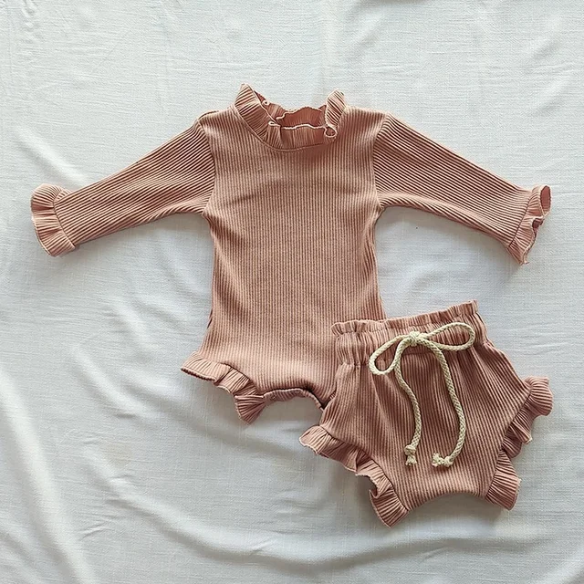 Flare Long Sleeve Blouse & Shorts 2