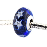 starry night sky clear cz blue hued glass girl s925 dangle product pendant real chain bracelets collection friends beads
