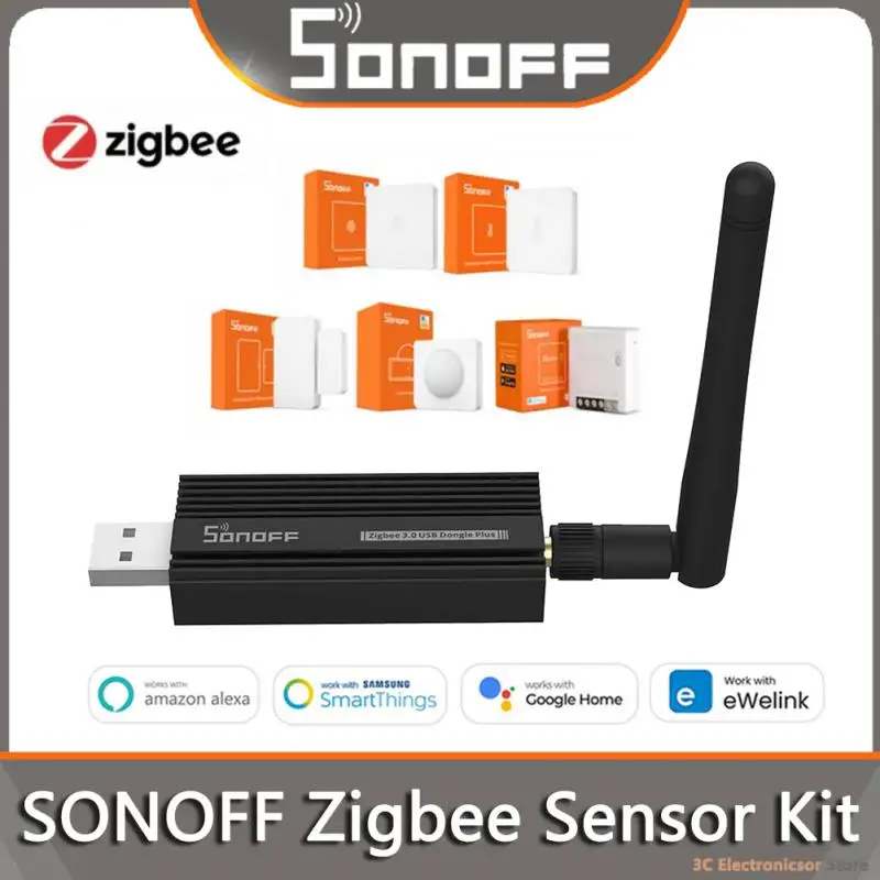 

SONOFF ZB Dongle-E Plus ZBMINI/беспроводной переключатель/Температурная Влажность/датчик движения/двери, умный дом для EWeLink Alexa Google Home