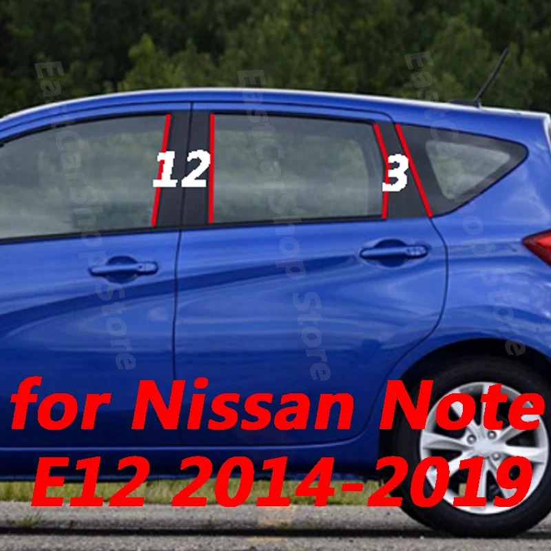 

Для Nissan Note E12 2014-2019 Автомобильная дверь центральное окно средняя Колонка отделка Декоративная полоса PC B C столовая крышка аксессуары
