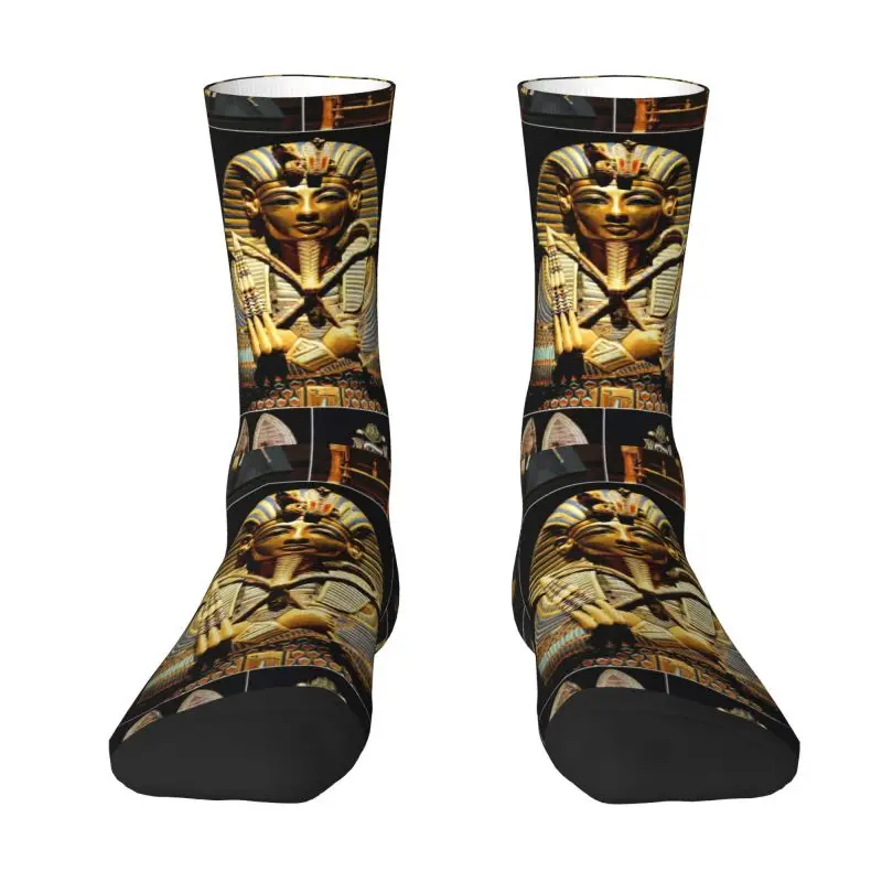 

Забавный принт, гиероглифические носки с изображением Древнего Египта, королевы тутанхамуна, эластичные Летние Осенние Зимние египетские ...