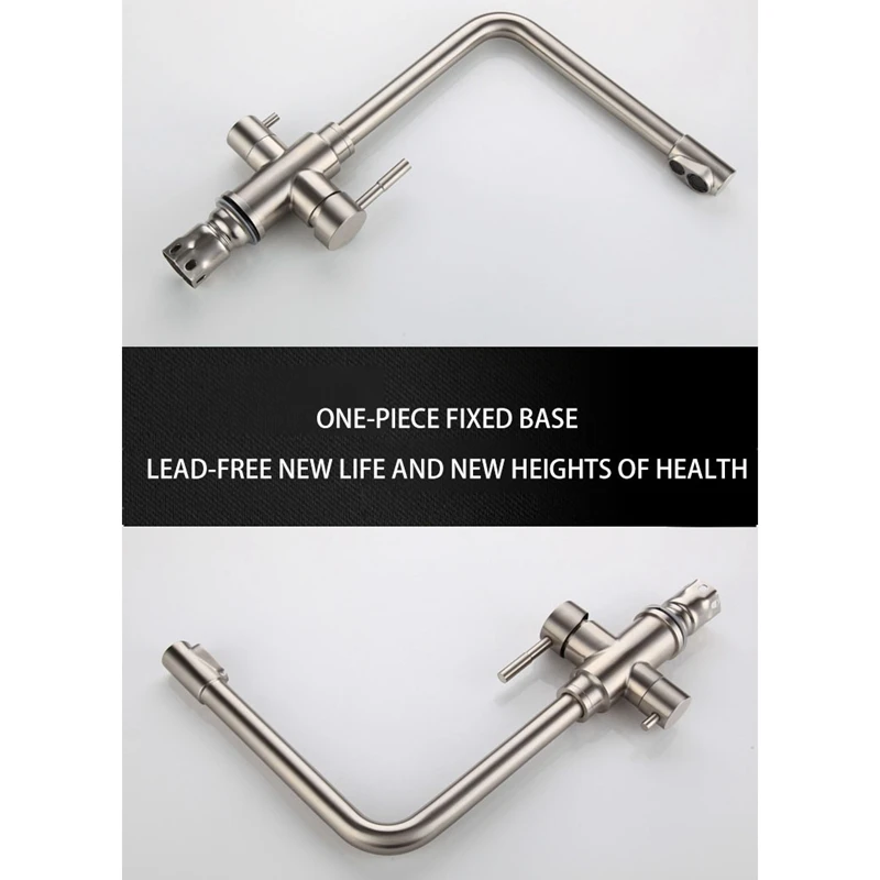 Promotion! 3 In 1 Drinking Water Tap Kitchen Mixer Taps 360°Rotatable Stainless Steel Faucet For Sink |