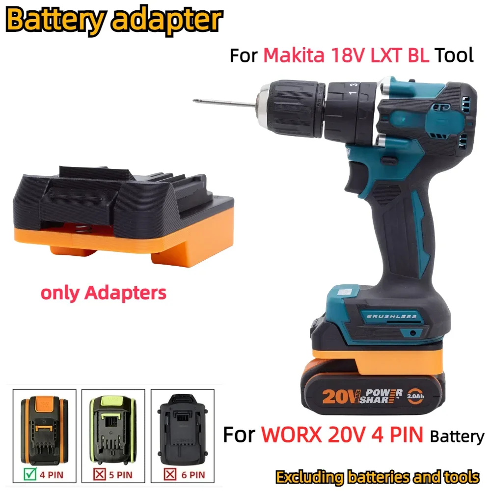 

Адаптер для аккумуляторов WORX 20V к инструменту Makita 18V