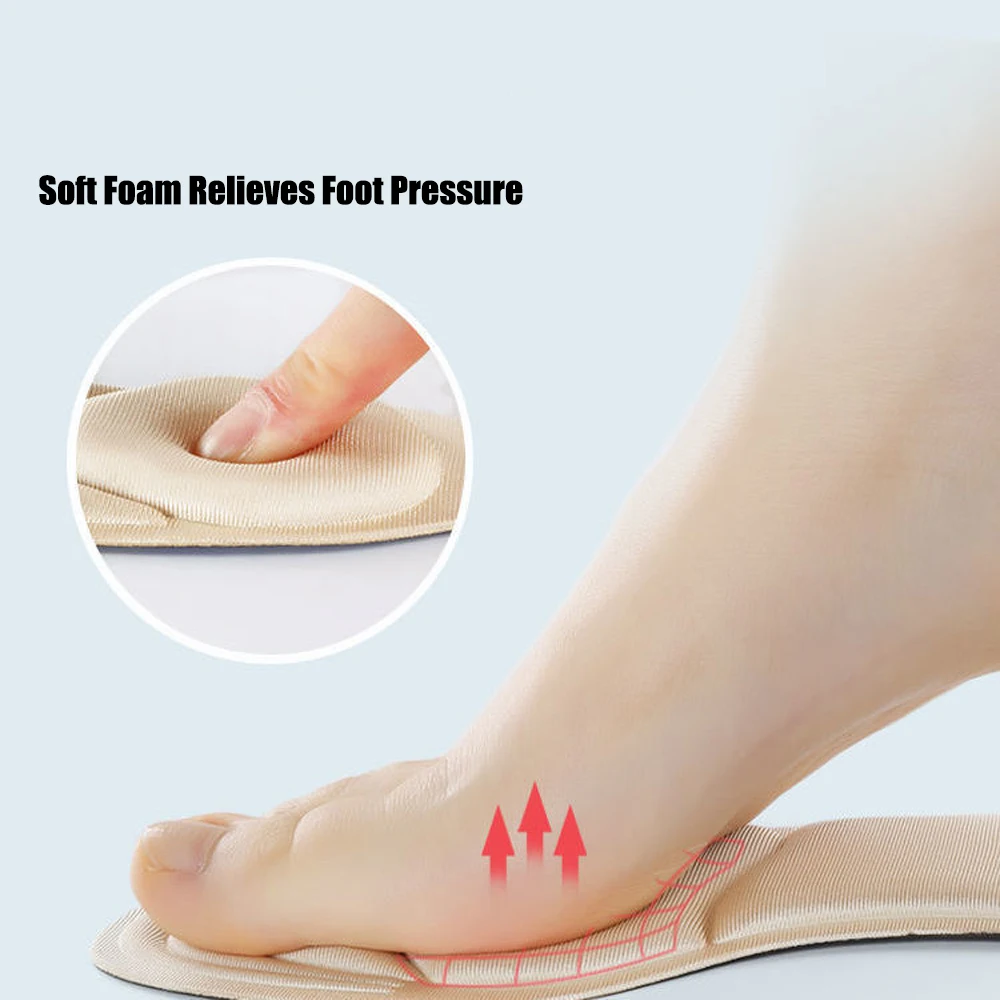 Memory Foam Orthopedic Insoles for Women Shoes Inserts Plantar Fascitis Relief Arch Support Foot Insoles for High Heels Sole