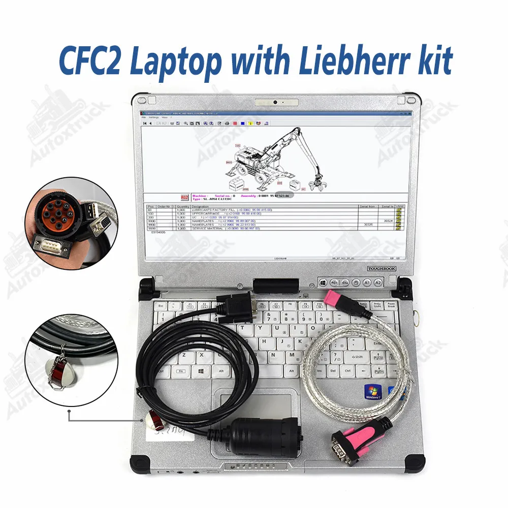 

For Liebherr SCULI with CFC2 CF-C2 Laptop Diagnostic Crane Excavator Truck Diagnostic Liebherr Diagnostic KIT