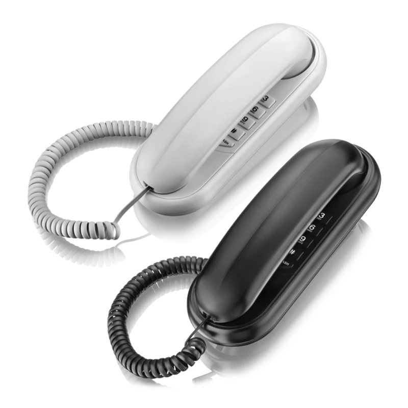 F3MA TCF-1000 Fixed Landline Wall Telephone Portable Mini Phone Wall Hanging- Telephone for Home Office Hotel Spas Center