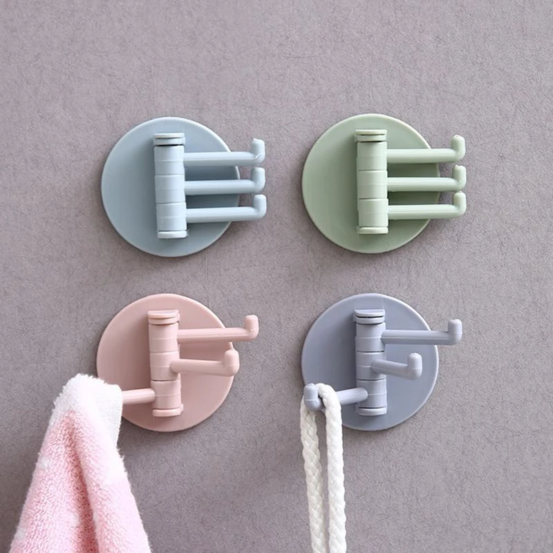 

2-4pcs Three Branch Kitchen Hooks Strong Bearing Stick Hook Wall Hanger Bathroom Supplies Home Organization Storage Accessories