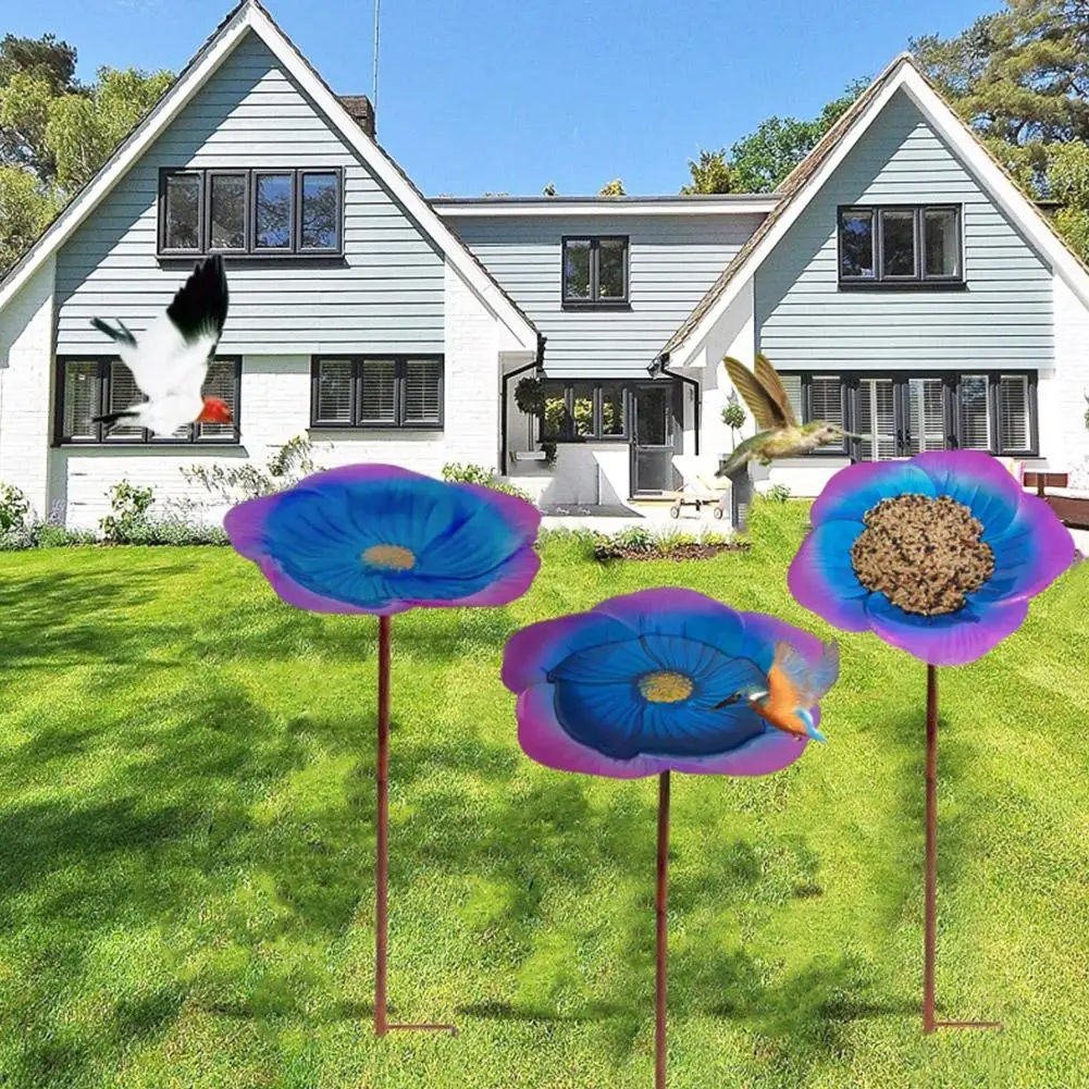 Уличная кормушка для птиц металлическая ванночка с крючком кормления сада двора