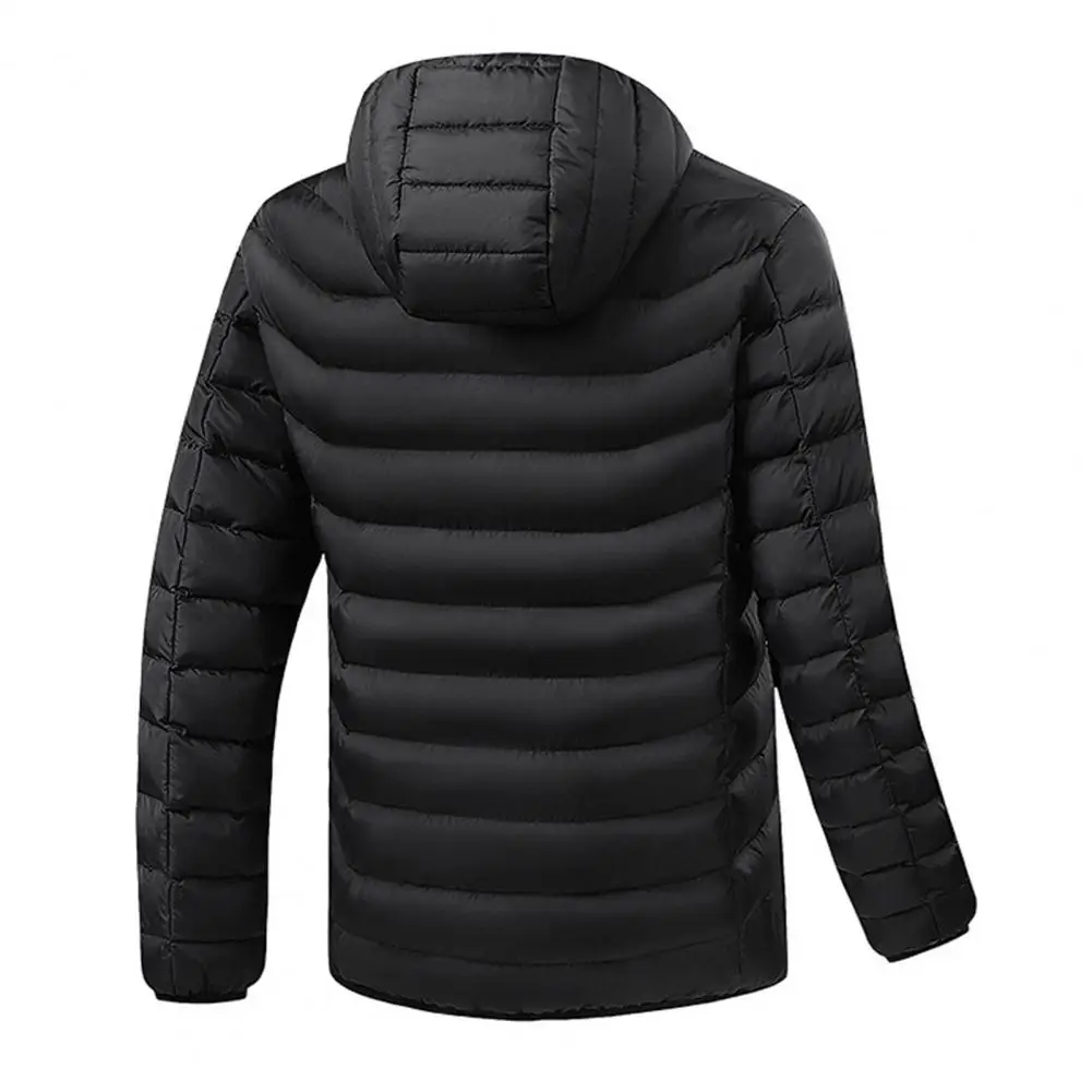 Super Soft  Practical Smooth Zipper USB Heating Coat Thick Winter Jacket 3 Temperature Modes   for Daily Wear