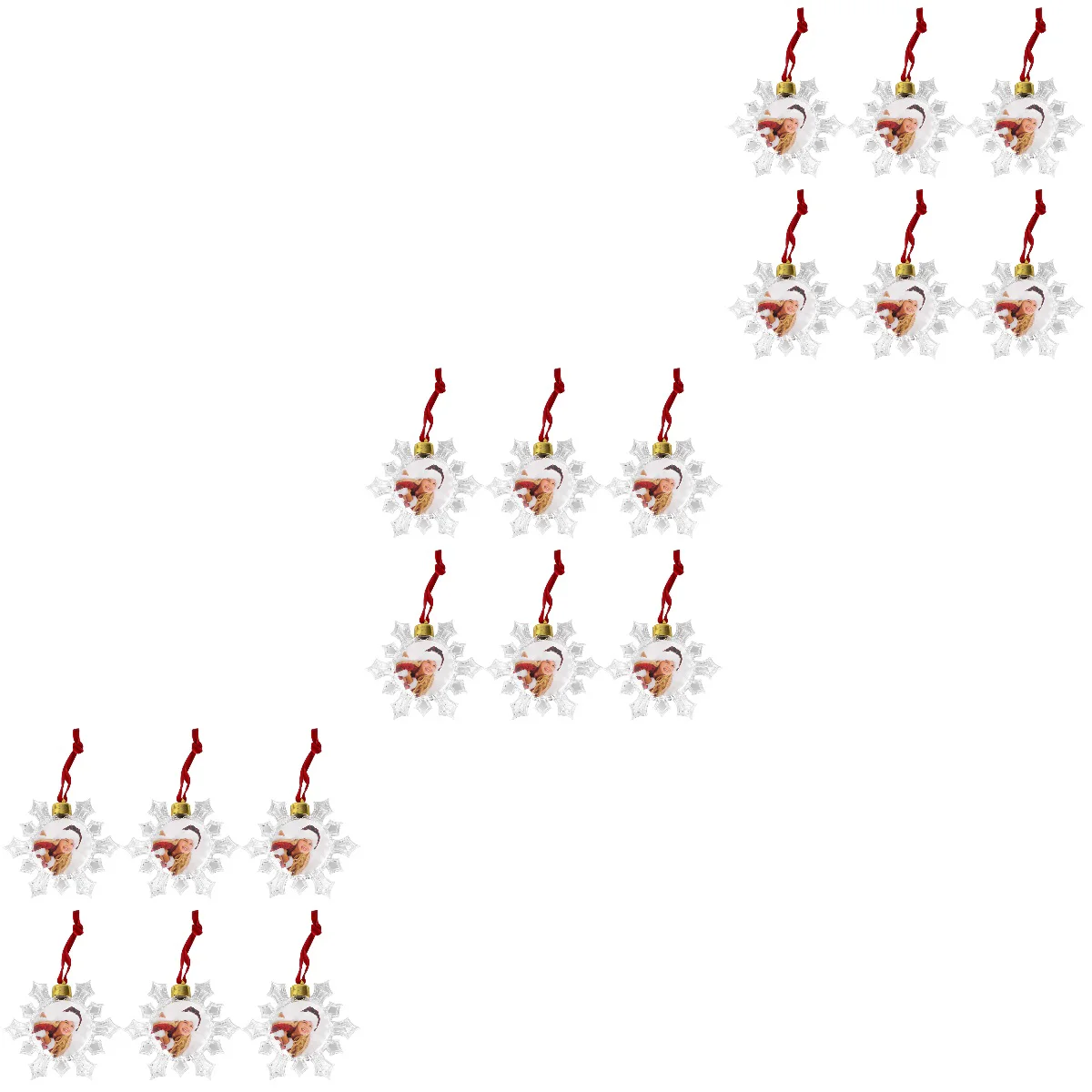 

Photo Ornament Pendant Christmas Ornaments Diyhanging Crafts Frame Party Treedecor S Day Valentinefillableclear Picture Round