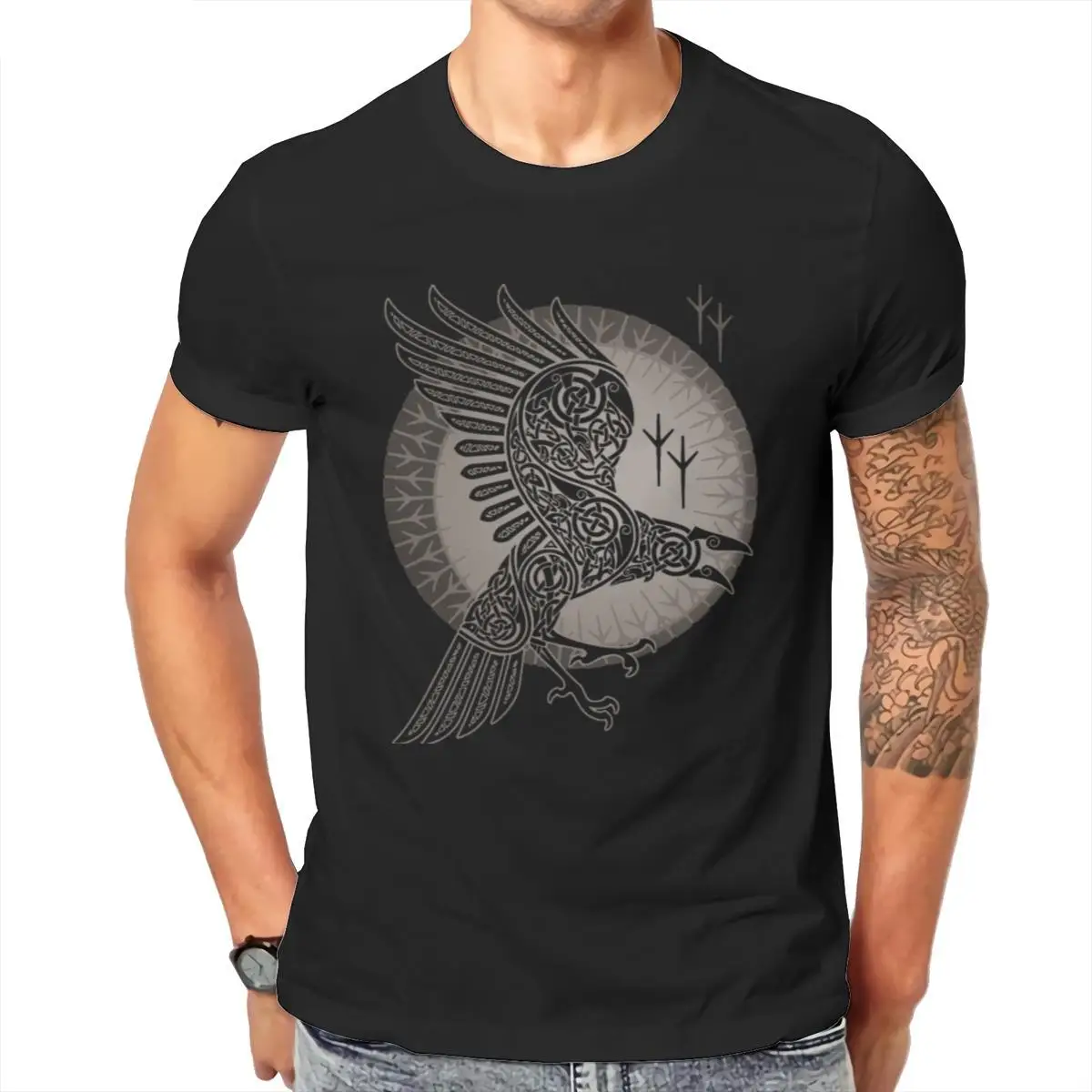 

Wholesale RAVEN Men’s Organic T-Shirt Black Pink Gift Aesthetic Men Clothing 105206
