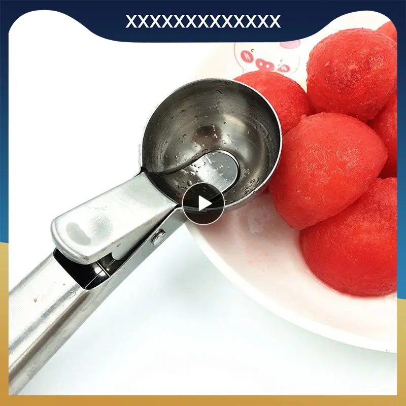 

Kitchen Accessories Stainless Steel Cream Spoon Metal Icecream Cookie Scoop Melon Fruit Baller Ice Ball Maker Ice Cream Scoop