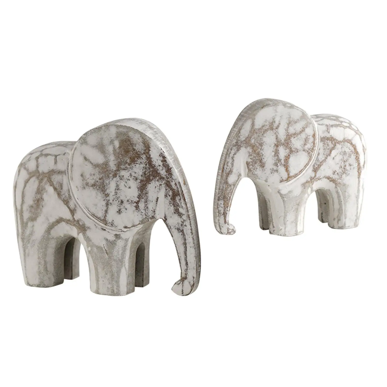 

Nordic Style Elephant Statue 2Pcs for Living Room Office Desktop Decoration