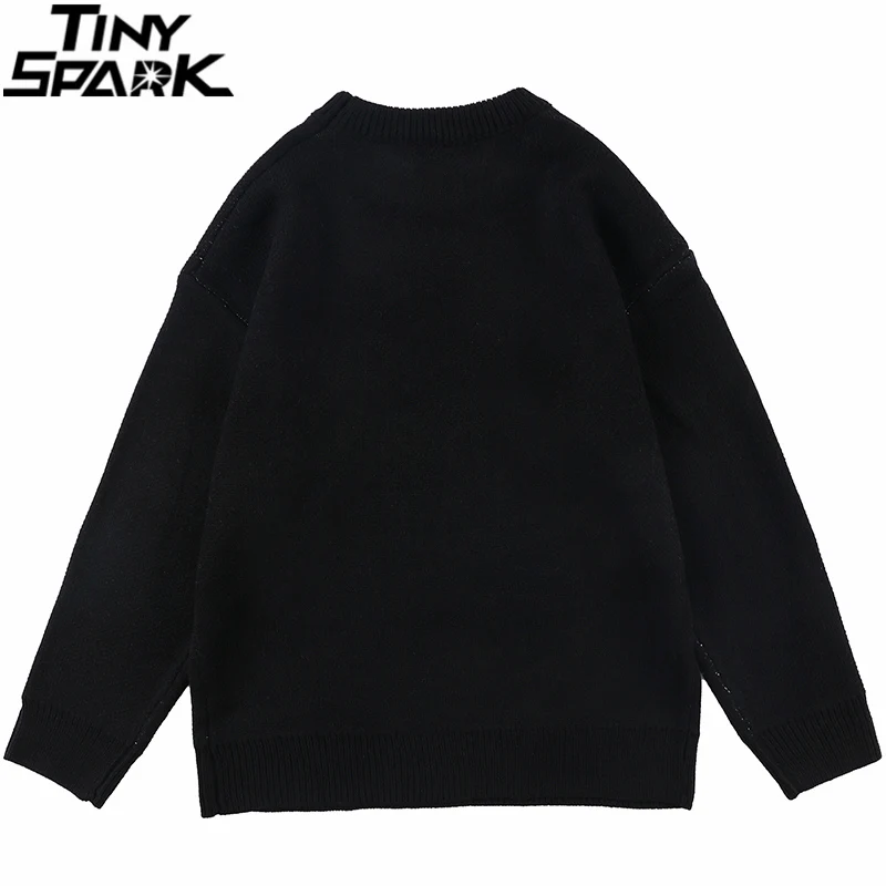 Уличная одежда в стиле хип-хоп вязаный свитер аниме пуловер для девочек с