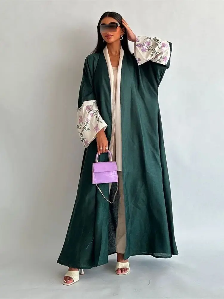 Кимоно Abayas женское открытое в мусульманском стиле элегантный роскошный кафтан