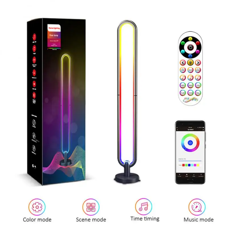 

Ambient Light RGB Colorful Floor Lamp LED Bedroom Bedside Decoration Corner Floor Light Atmospheric Standing Stand Lighting