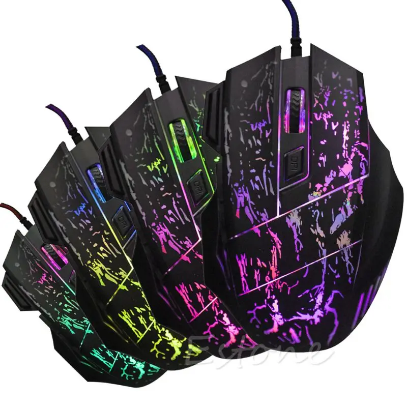 Светодиодная оптическая эргономичная мышь 5500 DPI с 7 кнопками для