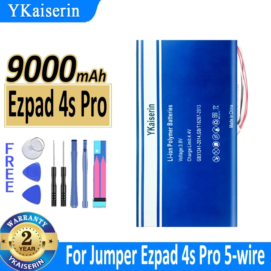 

9000mAh YKaiserin Battery For Jumper Ezpad 4s Pro 4sPro 5-wire Laptop Batteries