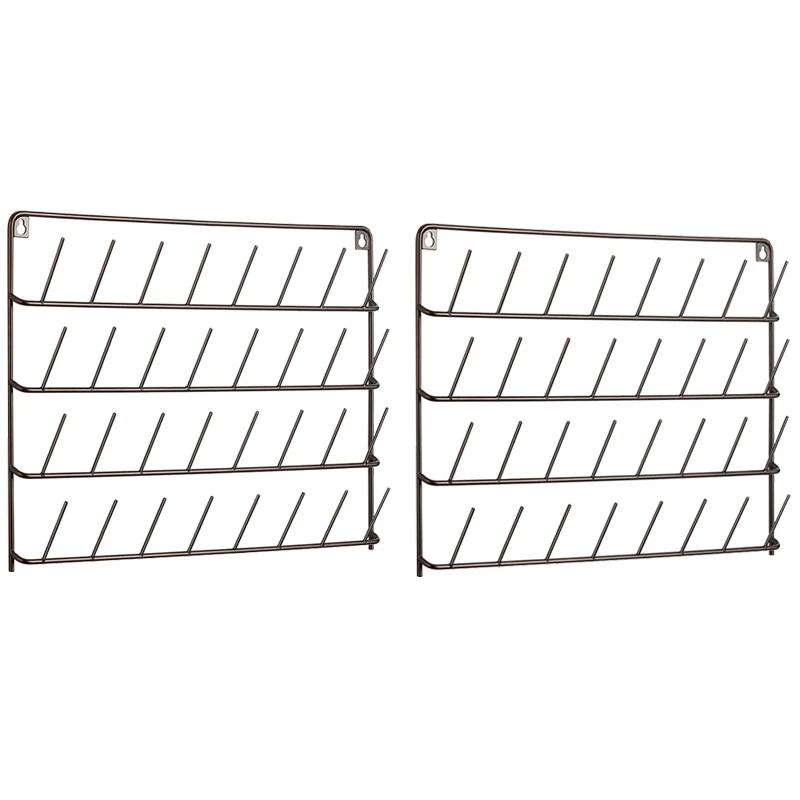 

LBER 32 Spools Sewing Thread Rack 2 Pack, Wall Mounted Metal Sewing Thread Holder Organizer, Storage With Hanging Hooks